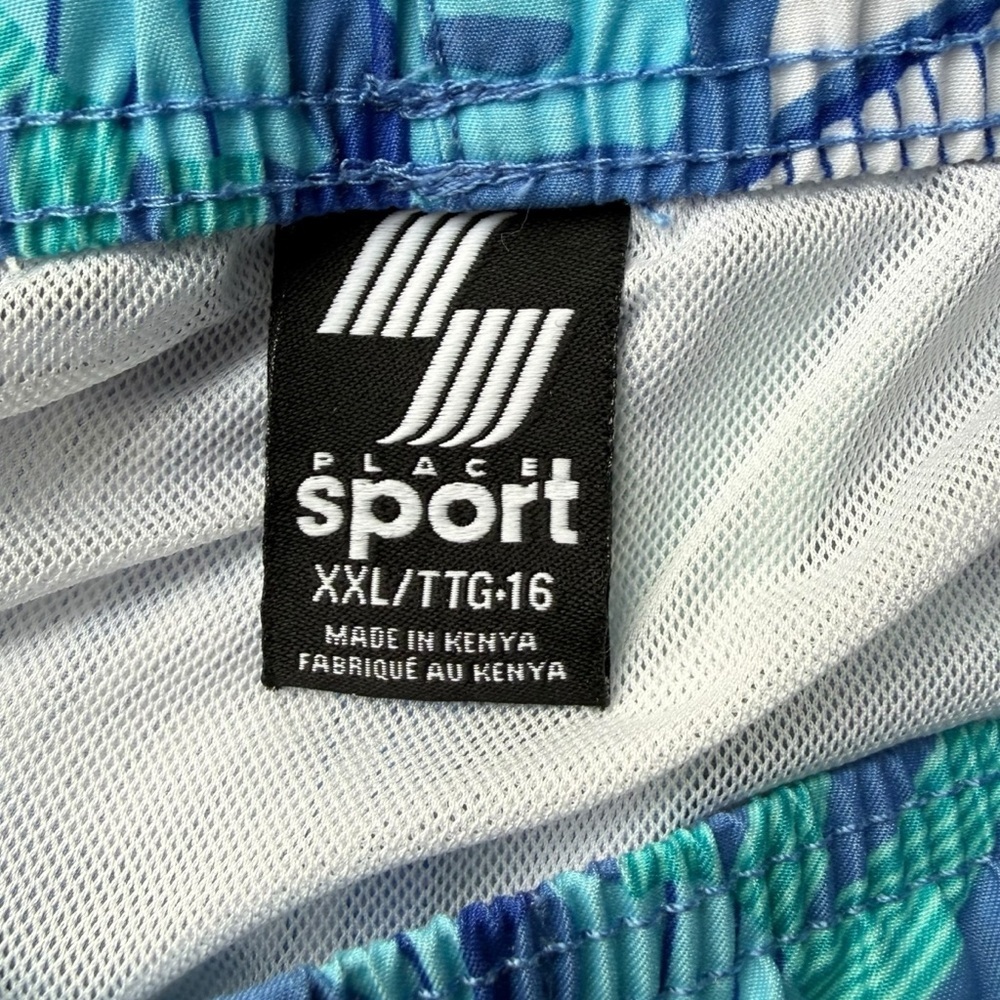 4/$25 The Children’s Place Boys Swim Trunks Size XXL 16 Blue Tropical Vacation - Picture 6 of 8
